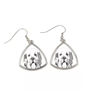 Clumber Spaniel - boucles d'oreilles avec chien, boucles d'oreilles pendantes avec photo, bijoux personnalisés avec impression de la marque Art-Dog