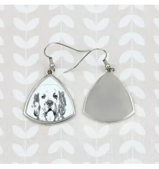 Clumber Spaniel - Hund Ohrringe, hängende Ohrringe mit Bild, personalisierter Schmuck mit dem Aufdruck der Marke Art-Dog