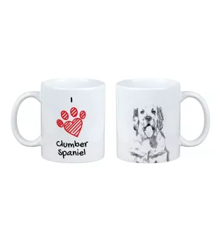 Clumber Spaniel kubek z psem I love Art-Dog
