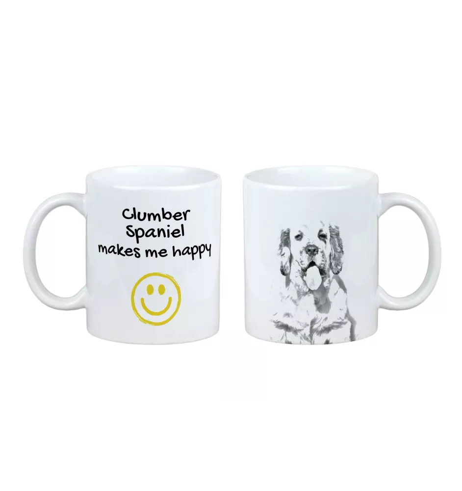 Clumber Spaniel - Tasse mit Hund, fröhliche Tasse für Hundeliebhaber, personalisiertes Geschenk der Marke Art-Dog