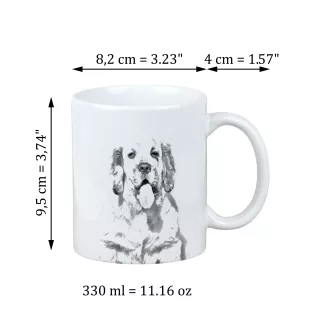 Clumber Spaniel - tasse avec chien, une tasse joyeuse pour les amoureux des chiens, un cadeau personnalisé de la marque Art-Dog