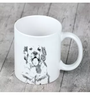 Clumber Spaniel - tasse avec chien, une tasse joyeuse pour les amoureux des chiens, un cadeau personnalisé de la marque Art-Dog