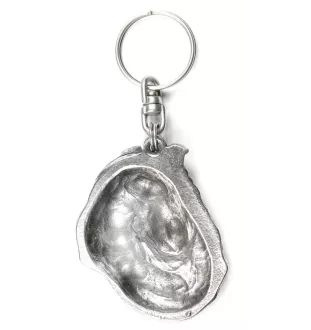 Langhaarcollie, Langhaariger Schottischer Schaferhund - Versilberte Hund Anhänger, Handtasche Dekoration, Rucksack-Anhänger von Art-Dog Marke