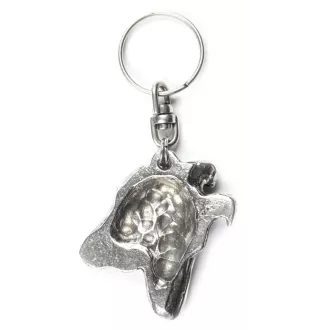 Kurzhaarcollie, Kurzhaariger Schottischer Schaferhund - Versilberte Hund Anhänger, Handtasche Dekoration, Rucksack-Anhänger von Art-Dog Marke