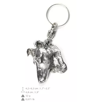 Collie Smooth - Silver-plated dog pendant, handbag decoration, backpack pendant by Art-Dog brand