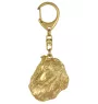 Langhaarcollie, Langhaariger Schottischer Schaferhund - Vergoldeter Schlüsselanhänger mit Hund, Handtaschenschmuck, Luxus-Accessoire der Marke Art-Dog
