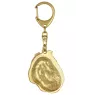 Langhaarcollie, Langhaariger Schottischer Schaferhund - Vergoldeter Schlüsselanhänger mit Hund, Handtaschenschmuck, Luxus-Accessoire der Marke Art-Dog