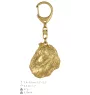 Langhaarcollie, Langhaariger Schottischer Schaferhund - Vergoldeter Schlüsselanhänger mit Hund, Handtaschenschmuck, Luxus-Accessoire der Marke Art-Dog