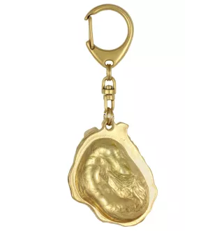 Langhaarcollie, Langhaariger Schottischer Schaferhund - Vergoldeter Schlüsselanhänger mit Hund in Geschenkbox, Handtaschen-Dekoration, Luxus-Accessoire der Marke Art-Dog