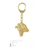 Kurzhaarcollie, Kurzhaariger Schottischer Schaferhund - Vergoldeter Schlüsselanhänger mit Hund in Geschenkbox, Handtaschen-Dekoration, Luxus-Accessoire der Marke Art-Dog
