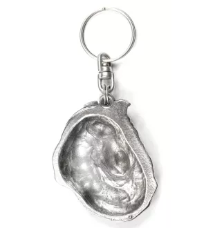 Langhaarcollie, Langhaariger Schottischer Schaferhund - Versilberter Anhänger mit einem Hund in einer dekorativen Box, Handtaschenschmuck, Rucksackanhänger der Marke Art-Dog