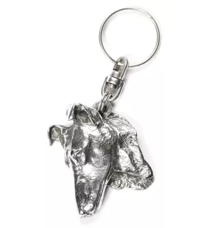 Collie Smooth - Silver-plated pendant with a dog in a decorative box, handbag decoration, backpack pendant by Art-Dog brand