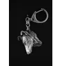 Collie Smooth - Silver-plated key ring with a dog in a gift box, handbag decoration, backpack pendant by Art-Dog brand