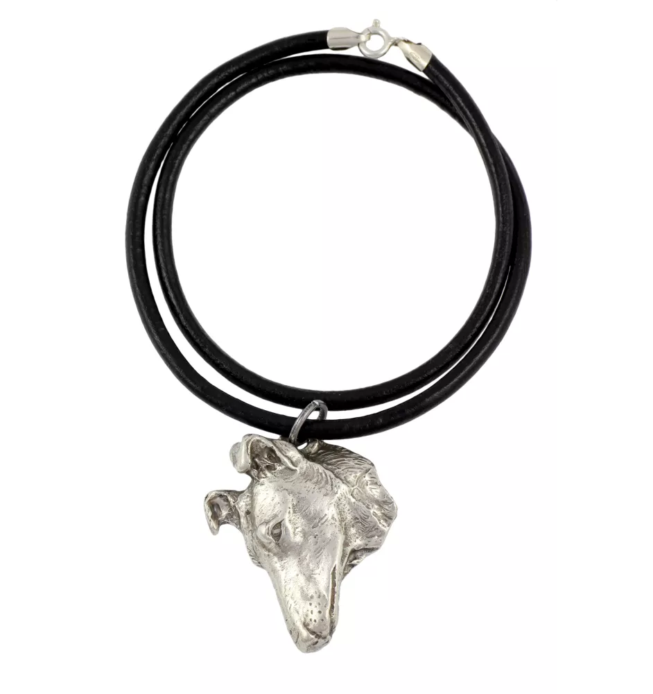 Kurzhaarcollie, Kurzhaariger Schottischer Schaferhund - Halskette mit Hund, versilberter Anhänger für Hundefans, einzigartiger Schmuck der Marke Art-Dog