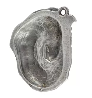 Collie à poil long, Colley à poil long, berger écossais - collier avec un chien, pendentif en plaqué argent pour les fans de chiens, bijoux uniques de la marque Art-Dog