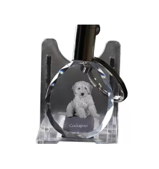 Cockapoo, cock-a-poo, cockerpoo, spoodle - pendentif avec une photo de chien, porte-clés en cristal dans une boîte cadeau, un cadeau unique par Art-Dog
