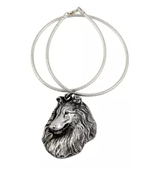 Langhaarcollie, Langhaariger Schottischer Schaferhund - Hundehalsband, einzigartiger Schmuck für den Hundefan, einzigartiger Kreuzotter-Anhänger der Marke Art-Dog