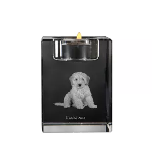 Cockapoo świecznik kryształowy z psem Art-Dog