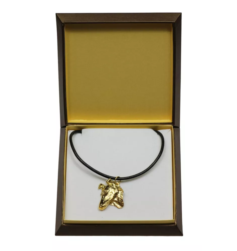 Collie Smooth - Dog necklace in gift box, gold-plated pendant for dog fan, striking jewellery by Art-Dog