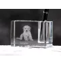 Cockapoo, Cockerpoo, Cockerdoodle - Pen stand, crystal organiser with dog photo, unique desk decoration by Art-Dog brand