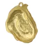 Collie à poil long, Colley à poil long, berger écossais - Collier pour chien, pendentif plaqué or pour fan de chien, bijoux uniques de la marque Art-Dog