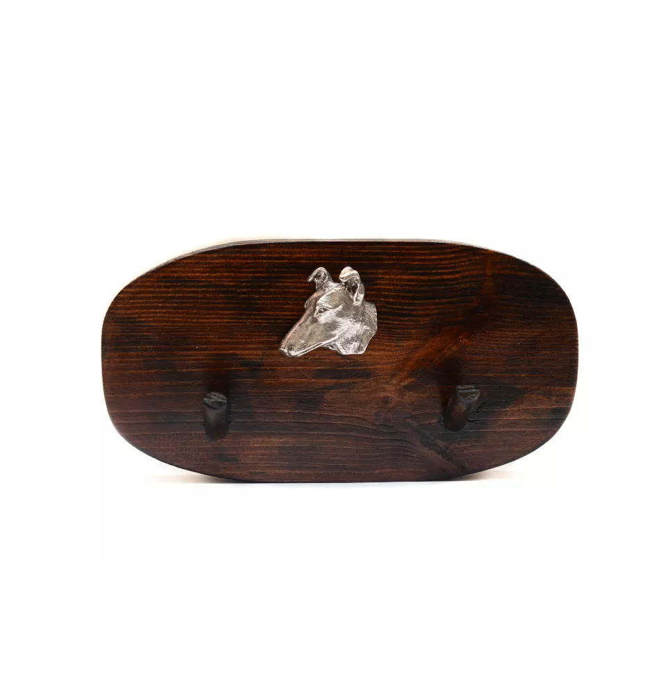 Owczarek szkocki krótkowłosy wieszak drewniany podwójny Art-Dog