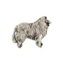 Collie Rough, Long-Haired Collie  - Silver-plated dog brooch, elegant pin, jacket lapel decoration by Art-Dog brand