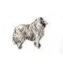 Collie Rough, Long-Haired Collie  - Silver-plated dog brooch, elegant pin, jacket lapel decoration by Art-Dog brand