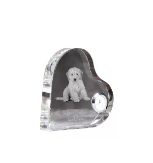 Cockapoo zegar w kształcie serca z psem Art-Dog