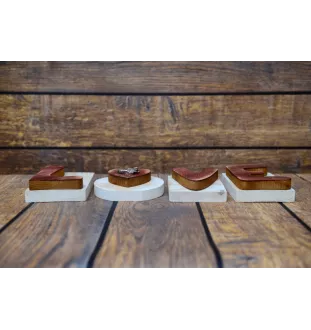 Owczarek szkocki krótkowłosy drewniany napis love Art-Dog