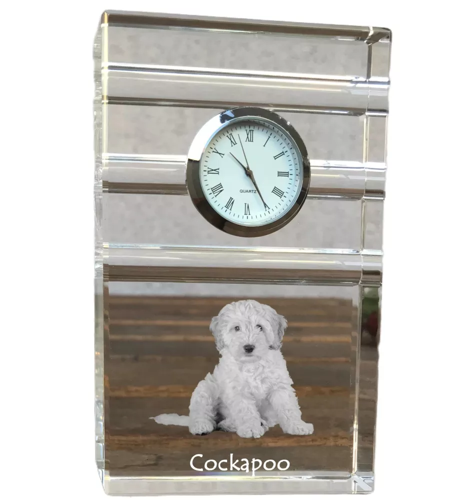 Cockapoo zegar trój-paskowy z psem Art-Dog