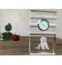 Cockapoo, cock-a-poo, cockerpoo, spoodle - une horloge en verre avec une photo, une photo de chien dans un cristal, une horloge de bureau personnalisée de la marque Art-Dog