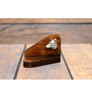 Collie à poil court, Colley à poil court - bougeoir en bois avec un chien, support pour bougie chauffe-plat, lieu de mémoire pour chien de la marque Art-Dog