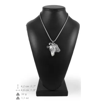 Kurzhaarcollie, Kurzhaariger Schottischer Schaferhund - Halskette mit Hund, Hundeanhänger an einer silbernen Kette, einzigartiger Schmuck der Marke Art-Dog