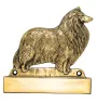 Collie Smooth - address plaque with a dog, brass nameplate, personalized door sign with the brand name Art-Dog