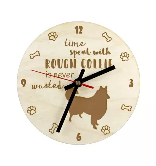 Langhaarcollie, Langhaariger Schottischer Schaferhund - Uhr mit Hund, Holzuhr mit Gravur, personalisierte Uhr von Art-Dog