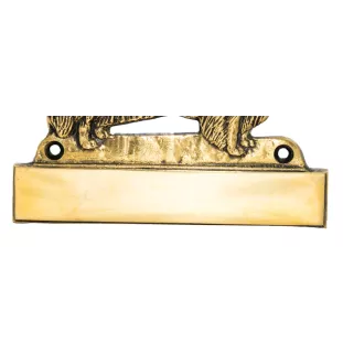 Collie à poil court, Colley à poil court - plaque d'adresse avec chien, plaque de nom en laiton, plaque de porte personnalisée avec le nom de la marque Art-Dog