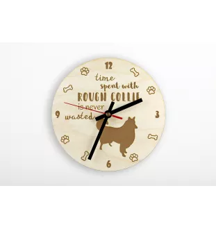 Langhaarcollie, Langhaariger Schottischer Schaferhund - Uhr mit Hund, Holzuhr mit Gravur, personalisierte Uhr von Art-Dog