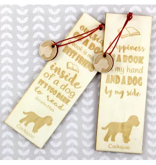 Cockapoo - Lesezeichen mit Hund, personalisiertes Lesezeichen, Geschenk für Bücherwurm von der Marke Art-Dog