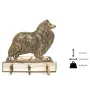 Collie Smooth - key holder with a dog, brass handle for dog accessories, an elegant decoration for the hallway from the Art-Dog brand.