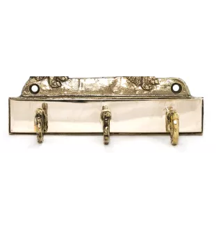 Collie Smooth - key holder with a dog, brass handle for dog accessories, an elegant decoration for the hallway from the Art-Dog brand.