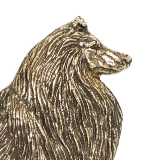 Collie Smooth - key holder with a dog, brass handle for dog accessories, an elegant decoration for the hallway from the Art-Dog brand.