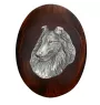 Owczarek szkocki długowłosy broszka clipring drewniany Art-Dog
