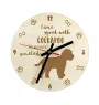 Cockapoo, cock-a-poo, cockerpoo, spoodle - horloge avec chien, horloge en bois, horloge murale pour les amoureux des chiens, horloge de bureau et étagère, Art-Dog