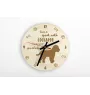 Cockapoo, cock-a-poo, cockerpoo, spoodle - horloge avec chien, horloge en bois, horloge murale pour les amoureux des chiens, horloge de bureau et étagère, Art-Dog