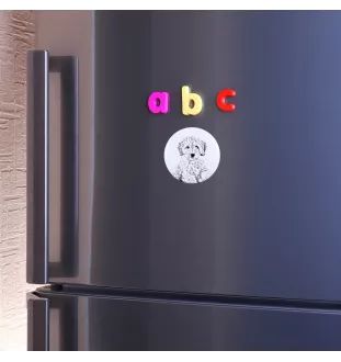 Cockapoo Magnet mit einem Hundepfotenabdruck, außergewöhnlich leicht, starker Magnet, handgefertigtes Produkt der Marke Art-Dog