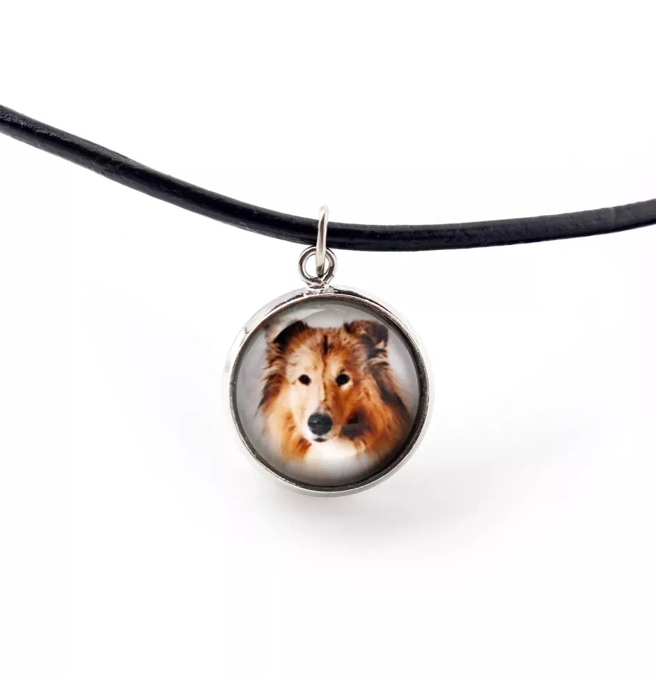 Langhaarcollie, Langhaariger Schottischer Schaferhund - Halskette mit Anhänger mit Ihrem Foto, handgefertigt, handgefertigter Schmuck der Marke Art-Dog