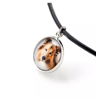 Langhaarcollie, Langhaariger Schottischer Schaferhund - Halskette mit Anhänger mit Ihrem Foto, handgefertigt, handgefertigter Schmuck der Marke Art-Dog