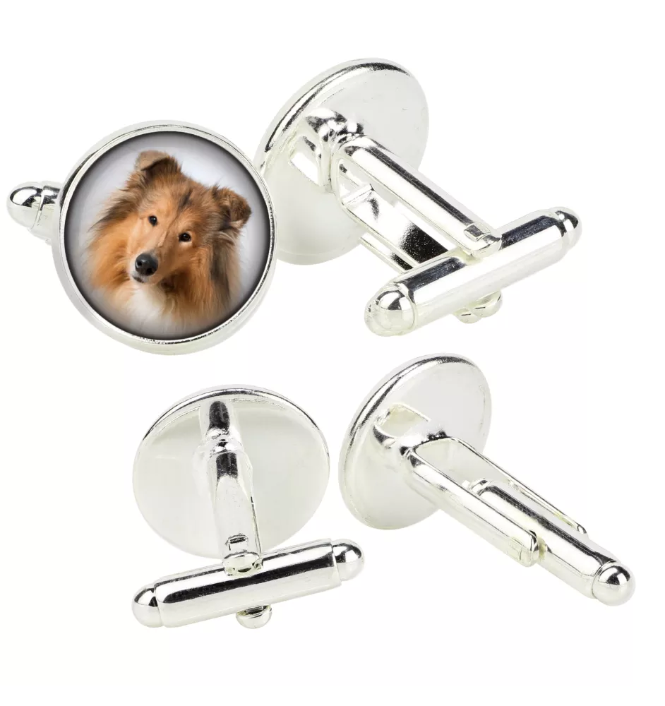 Langhaarcollie, Langhaariger Schottischer Schaferhund - Manschettenknöpfe in einer Schachtel, handgefertigter Schmuck, Produkt der Marke Art-Dog