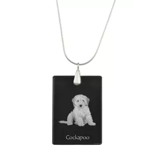 Cockapoo, cock-a-poo, cockerpoo, spoodle - Pendentif en cristal avec chien, collier en argent avec photo, pendentif personnalisé par la marque Art-Dog